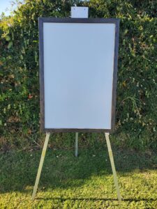 whiteboard, easel, giant backyard game rental