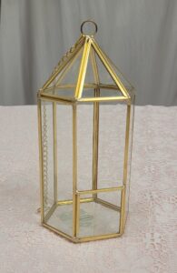 gold terrarium bird cage candle holder