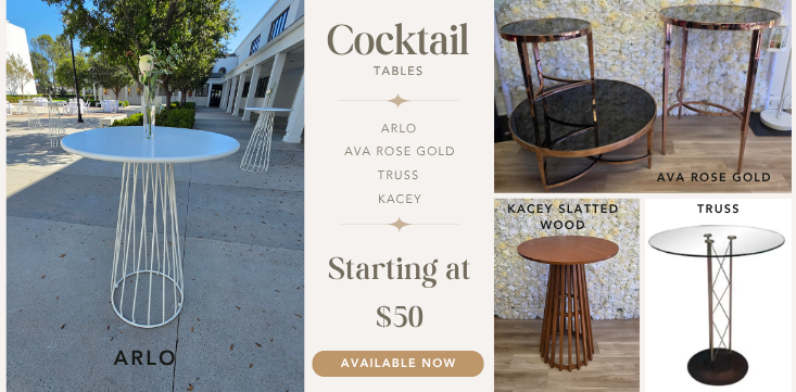 Cocktail Tables Website Banner